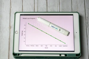 Educational diagram of how GLP-1 medications support weight loss