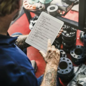 Man reviewing a checklist of low testosterone symptoms